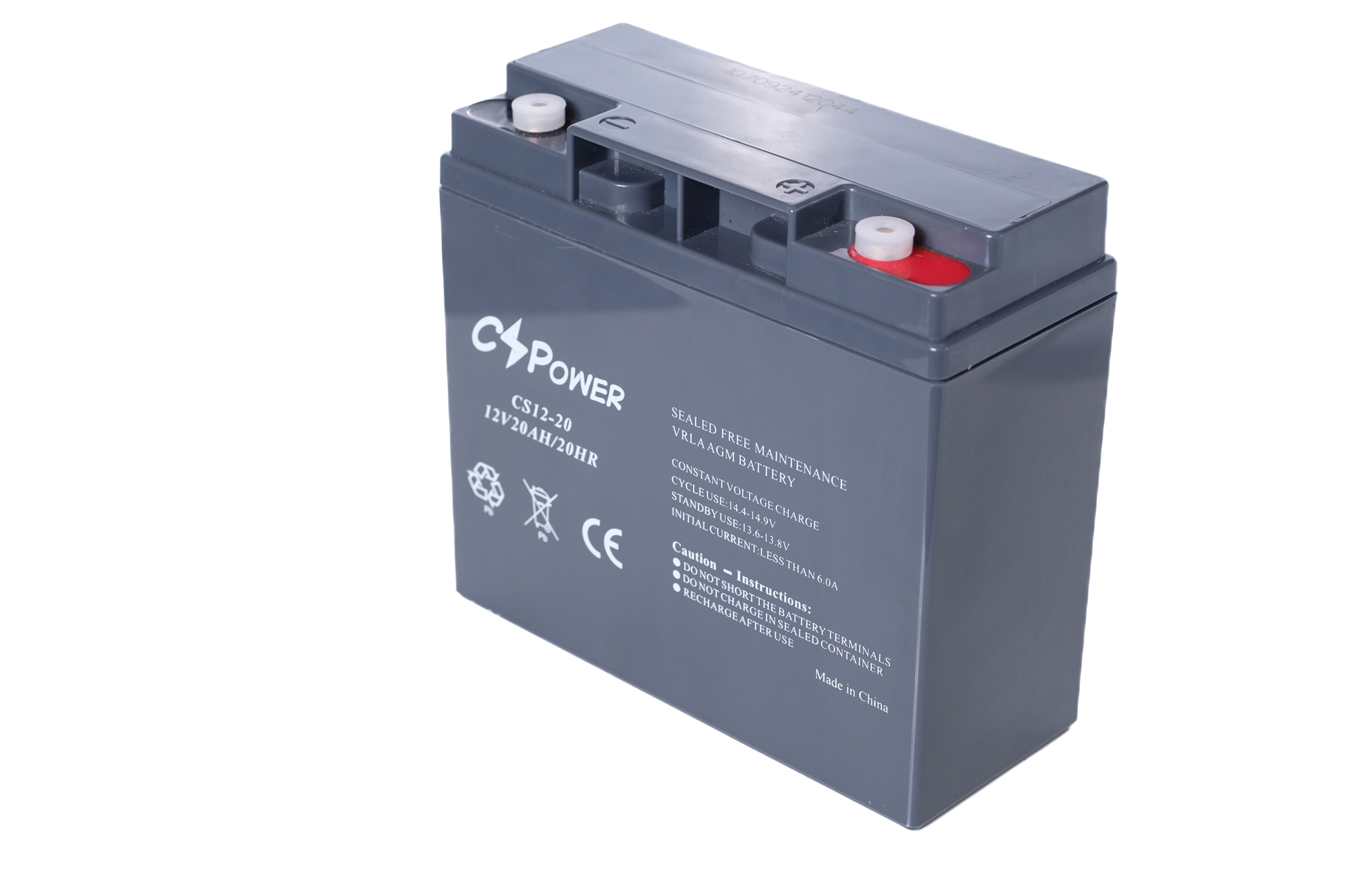 Акумуляторна батарея CS POWER CS12-20 AGM, 18Ah, 12V, 181x77x167мм, (CS12-20)